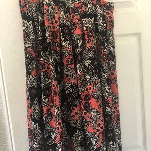 H&M Patterned Midi Skirt Size 14